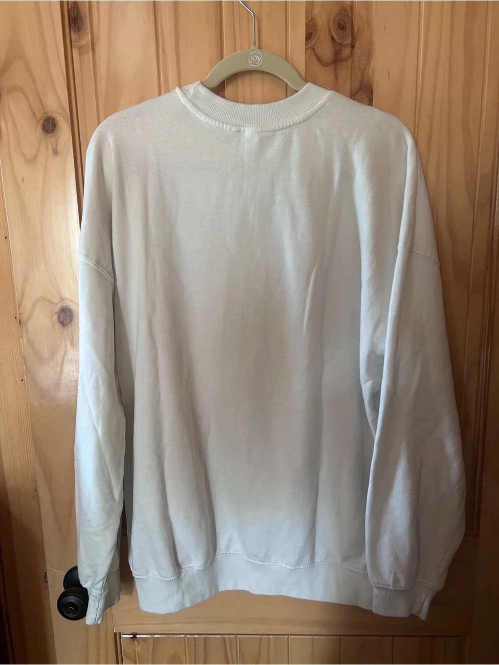 Billabong Cream Crewneck Sweatshirt with Tropical Sunset Graphic